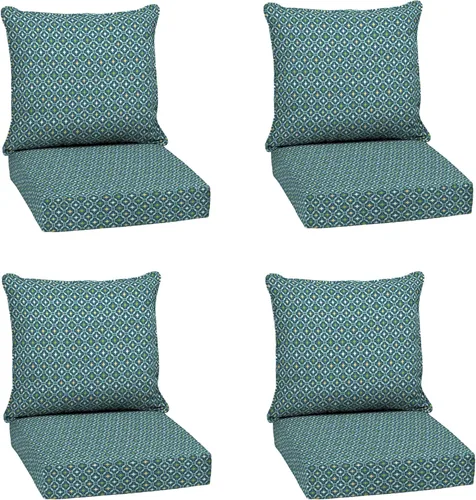 Miniatura 93 de Arden Outdoor Deep Seat Cushion Set, 24 x 24 pulgadas, Cojín para exteriores resistente al clima, a la lluvia y a la decoloración para silla, sofá
