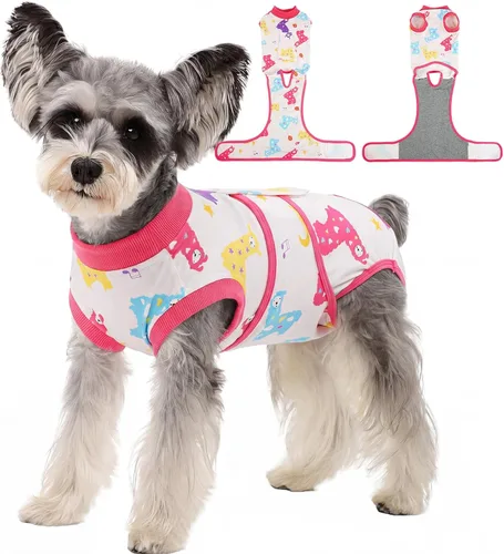 Miniatura 29 de Kuoser Traje de recuperación para perros, traje suave de esterilización para perros para recuperación de cirugía femenina, traje de recuperación