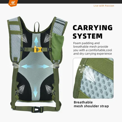 Miniatura 4 de SKYSPER Mochila de senderismo pequeña – Mochila de viaje de 15 L, ligera, resistente al agua, mochilas de senderismo para mujeres y hombres