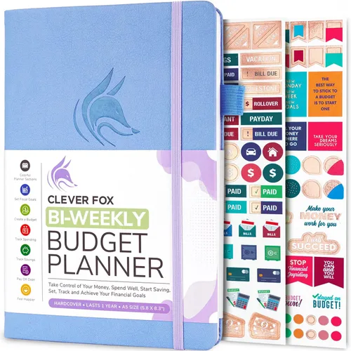 Miniatura 9 de Clever Fox Planificador de presupuesto bi semanal - Libro organizador financiero sin fecha - Rastreador de gastos, cuaderno de presupuestos y Negro