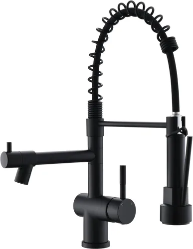 Miniatura 9 de Kicimpro Grifo de cocina sin contacto con pulverizador desplegable de níquel cepillado, grifo de cocina sin contacto con sensor de movimiento
