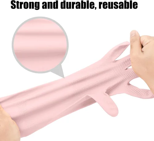 Miniatura 7 de Rubber Gloves for Household, Dishwashing Gloves for Kitchen, Reusable