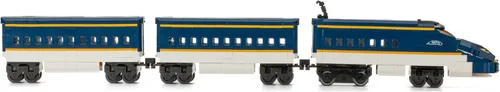 Miniatura 9 de Block Builder Juego de bloques de construcción con control remoto de tren de alta velocidad con estación de tren completo (1532 piezas). Bloques