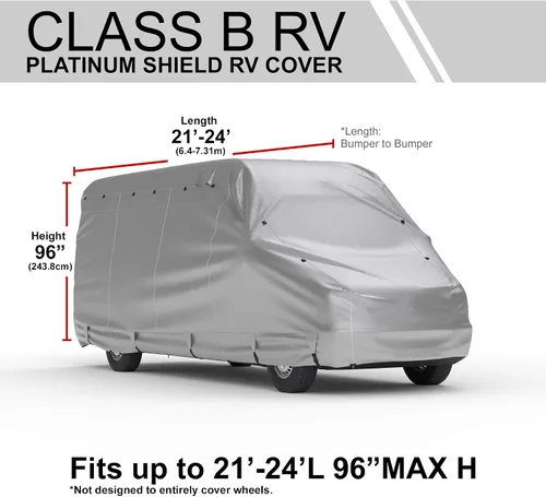 Miniatura 2 de Funda resistente a la intemperie compatible con camioneta de conversión de caravanas de 21 a 24 pies de largo, para exteriores, protege del agua