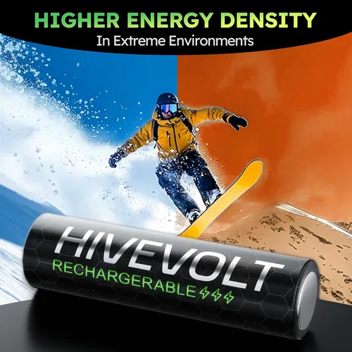 Miniatura 5 de Baterías AA recargables, 2800 mAh de alta capacidad doble A batería NiMH baja autodescarga, 12