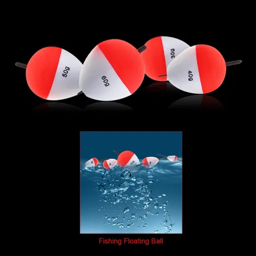 Miniatura 2 de Flotador de espuma dura a presión rojo y blanco para Crappie, Panfish, Walleyes, 14