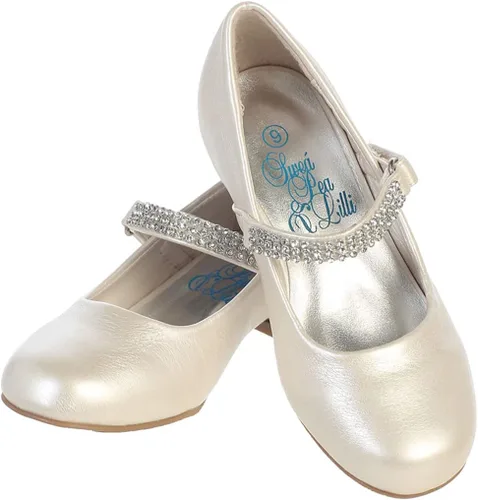 Zapatos Mary Jane para niñas, zapatos de vestir, tacones de niña de las flores, para iglesia, boda, Pascua, Navidad, zapatillas para niñas de vestir