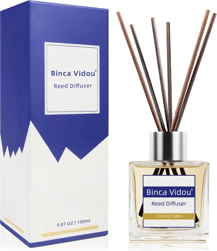 Miniatura 8 de Juego de difusores de varillas, difusores de aceite esencial con fragancia de bergamota, vainilla, lavanda y jazmín para dormitorio, sala de estar