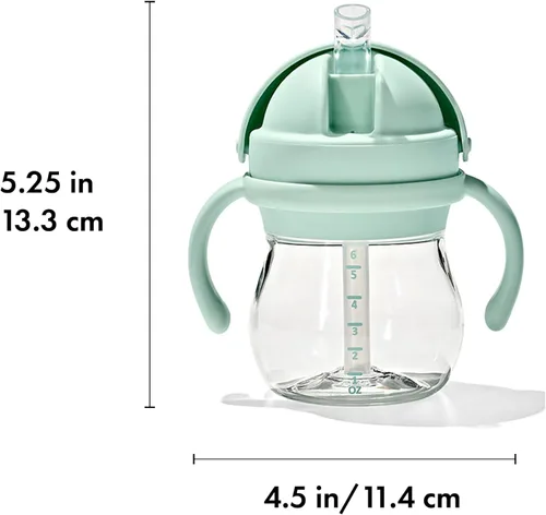 Miniatura 6 de OXO Tot Transitions Vaso con Pajita con Asas Extraíbles - 6 oz. - Blossom