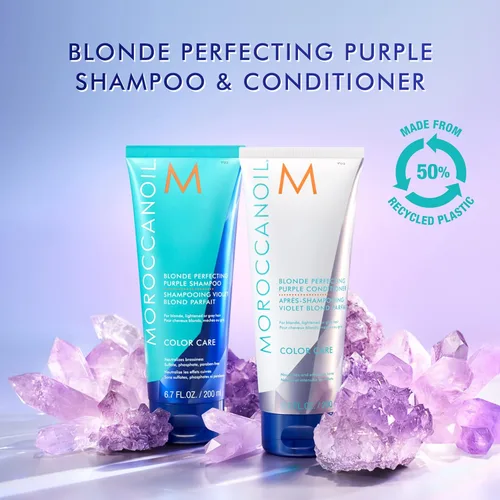 Miniatura 5 de Moroccanoil Paquete de champú y acondicionador morado perfeccionador rubio