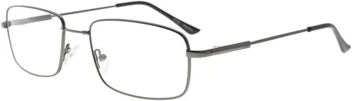 Eyekepper Gafas de lectura para hombre, lectores de memoria con puente de titanio flexible y patillas (Gunmetal,+2.25)