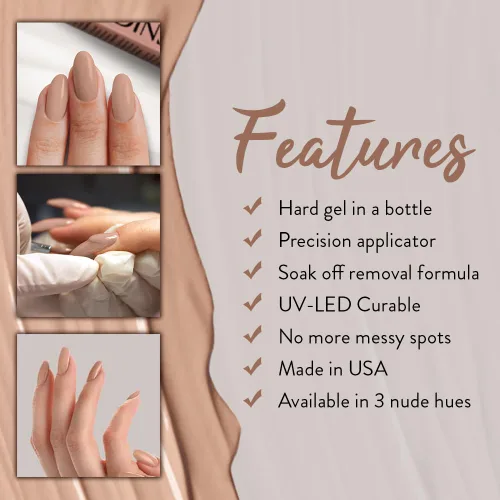 Miniatura 4 de IBD Gel de construcción, extensión de uñas de gel duro, apenas desnudo, remojo, fortalecedor de uñas, 0.5 onzas líquidas