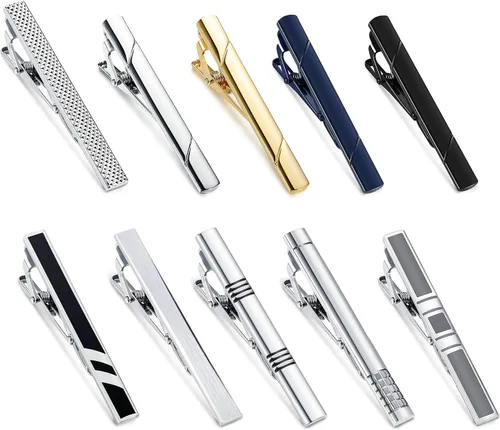 Miniatura 28 de Juego de corbata de regalo para hombre, corbata sedosa, bolsillo cuadrado, clips de corbata, gemelos para hombres