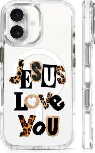 Miniatura 56 de Funda para iPhone 13/14 [compatible con Magsafe], funda magnética transparente de silicona a prueba de golpes con patrón de versículos de la Biblia