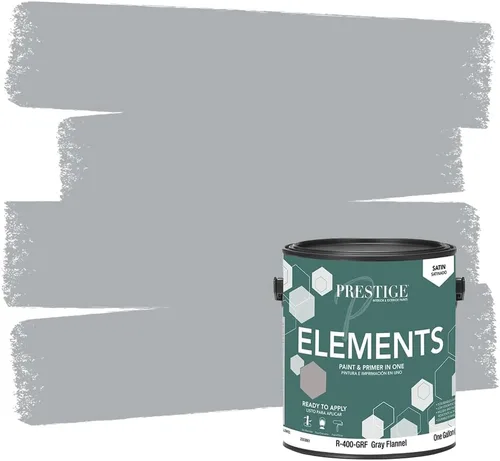 Miniatura 20 de PRESTIGE Paints Elements - Pintura interior e imprimación en uno, cáscara de huevo, 1 galón, gris cabo