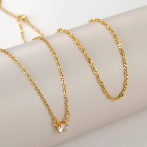 Miniatura 7 de LOXUAKAM Collar de cruz para mujer, chapado en oro de 18 quilates, collar de cruz simple en capas para mujer, collar con colgante de cruz