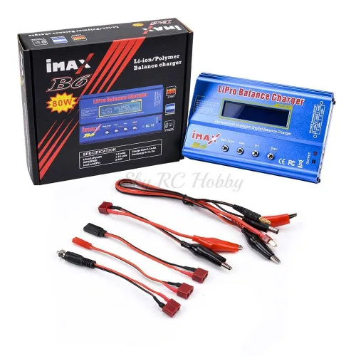 IMAX B6 Cargador de Batería 80W Lipro Balance Cargador Descargador Nimh Li-Ion Ni-Cd Batería Pantalla LCD Digital para Helicóptero RC