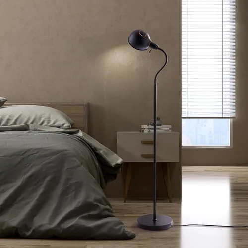 Miniatura 7 de O'Bright Nova - Lámpara de pie ajustable con cuello de ganso flexible y pantalla giratoria, casquillo E26, base de 10 pulgadas - Ideal para lectura