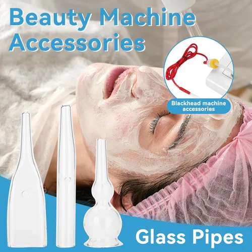 Miniatura 4 de Kit de tubo de vidrio al vacío, 3 piezas, eliminación de puntos negros, aspirador de poros de succión facial para limpiador facial, máquina