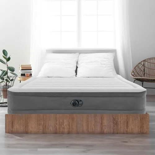 Miniatura 8 de Intex - Colchón de aire inflable de 18" tamaño king, comodidad premium elevada con bomba integrada, colchón de aire autoinflable portátil para cama