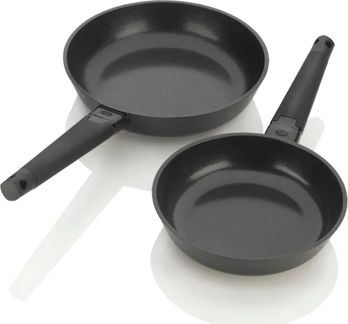 Miniatura 10 de ZAVOR Noir - Juego de sartenes de 10 y 12 pulgadas, aluminio fundido de alta calidad con revestimiento de cerámica antiadherente a base de titanio