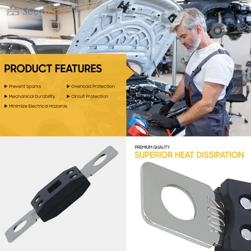 Miniatura 3 de Seentech MEGA/AMG 200A Fusible de alta corriente – Fusible automotriz atornillado para automóviles, camiones, autobuses, caravanas, vehículos