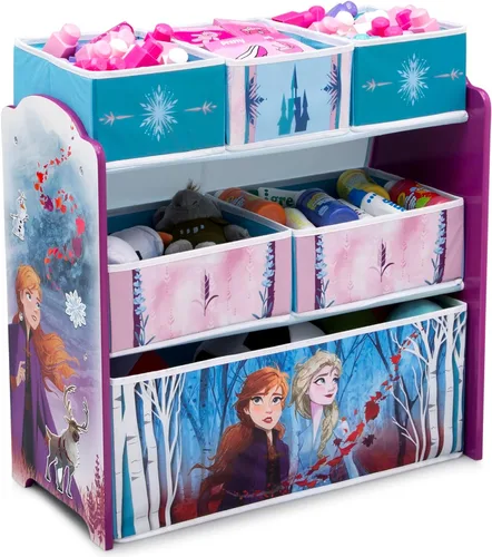 Miniatura 18 de Delta Children Design & Store Organizador de almacenamiento de juguetes de 6 compartimientos, Disney Princess