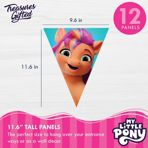 Miniatura 3 de Treasures Gifted Suministros para fiesta de cumpleaños con licencia oficial de My Little Pony, juego de 3 carteles de cumpleaños de My Little Pony