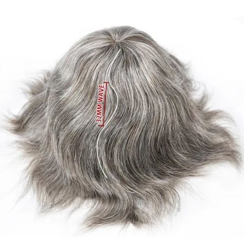 Miniatura 342 de Sistema de reemplazo de cabello de encaje francés para hombre, piezas de cabello de aspecto natural, encaje frontal, negro, marrón, rubio, gris