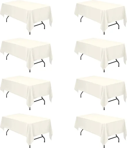 Miniatura 75 de BRILLMAX 6 Pack de Manteles Azul Marino para Mesas Rectangulares de 8 Pies 90 x 156 Pulgadas - 8 pies Mantel Rectangular a Granel de Lino