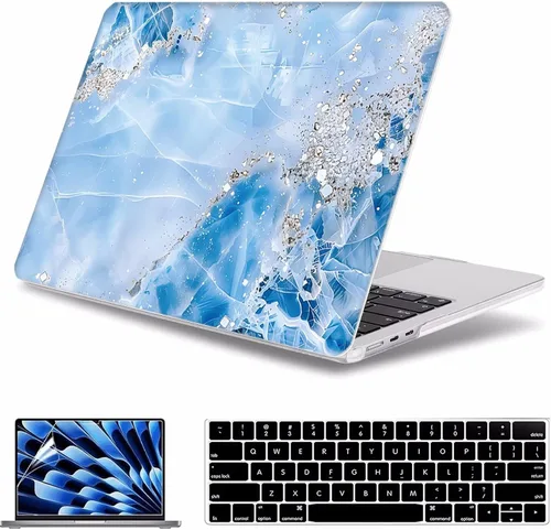 Miniatura 19 de Funda para MacBook Air de 15 pulgadas A3241 A3114 A2941 (versión 2023 2024 2025) – Carcasa rígida protectora a presión para MacBook Air de 15.3