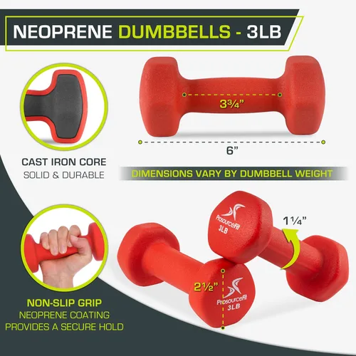 Miniatura 2 de ProsourceFit Neoprene Dumbbell Coated for Non-Slip Grip