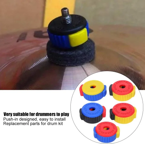 Miniatura 6 de Duro, Push‑In Designed, Tambor Quick Release Nut, Plástico, Drum Kit, Drum Kit, Drum Kit