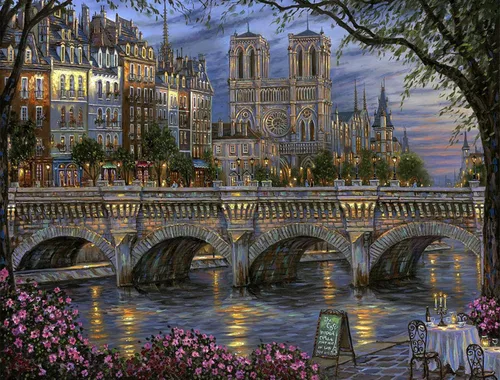 Miniatura 8 de LANDFAIR Kits de pintura de diamantes, 15 x 20 pulgadas, redondo de taladro completo Flower Shop de París, kits de arte de diamantes para adultos
