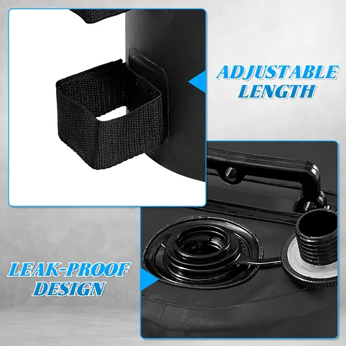 Miniatura 3 de Bolsa de peso de agua para toldo, 176 libras, juego de 4 pesas para patas para toldo desplegable, toldos, tienda de campaña, cenador, color negro