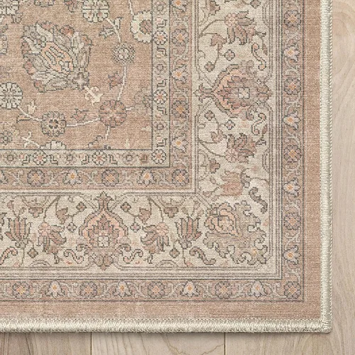 Miniatura 8 de Well Woven Alfombra de Pasillo y Escalera de Tamaño Personalizado - Asha Rome Beige Crema 26 Pulgadas de Ancho x 2 Pies de Largo Alfombra