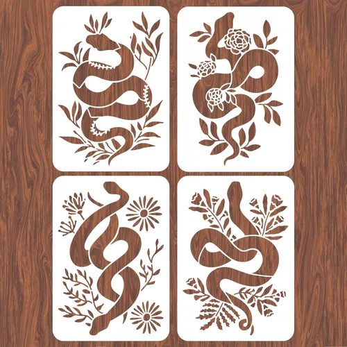 Miniatura 18 de INFUNLY Plantillas de Pared de Mandala para Pintar Plantillas de Azulejos Reutilizables para Paredes Plantillas de Piso de Concreto 12"X12