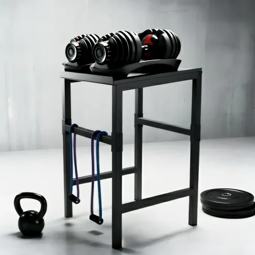 Soporte para mancuernas y pesas rusas, ajustable y resistente para uso comercial, soporte de pesas rusas, estante de almacenamiento de pesas rusas