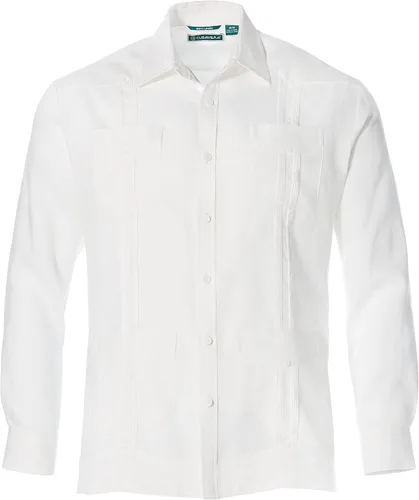 Miniatura 4 de Cubavera Men's 100% Linen Four-Pocket Long Sleeve Button Down Guayabera Shirt (Size Small - 5X Big & Tall)