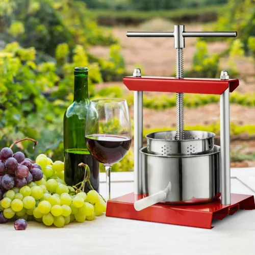 Miniatura 5 de Prensa manual de vino de frutas para cocina, extracción eficiente de jugo, separador de residuos, ahorro de tiempo, ideal para limón, sandía, fresa
