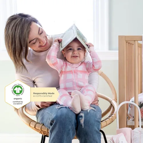 Miniatura 5 de Burt's Bees Baby - Pijama para niña, con cremallera delantera y pies cerrados antideslizantes, de algodón orgánico 100%, para niñas pequeñas
