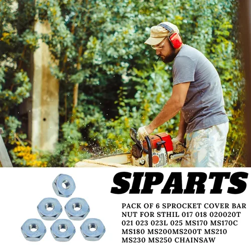 Miniatura 3 de 6 tuercas de motosierra hexagonal de acero de aleación para motosierras STIHL MS170-MS660