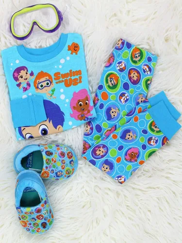 Miniatura 7 de Bubble Guppies Conjunto de pijama de algodón de 2 piezas de manga larga para niño