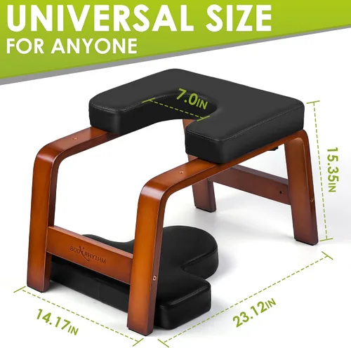 Miniatura 5 de BODY RHYTHM Banco de yoga para cabeza, silla de inversión para yoga, entrenador de cabeza para aliviar el estrés, mejorar el sueño y la digestión