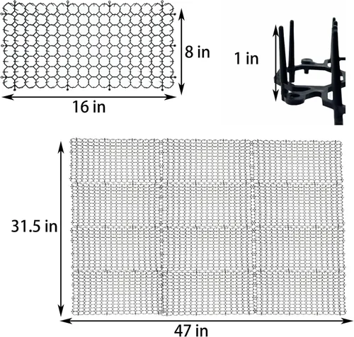 Miniatura 6 de Fhiny Tapete disuasorio para gatos de 8 x 16 pulgadas, paquete de 12 alfombrillas para gatos con pico repelente de gatos para cobertura de gatitos