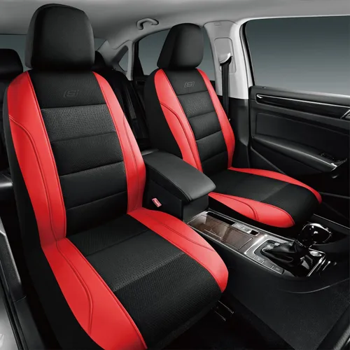 Miniatura 14 de Skechers Fundas de asiento de espuma viscoelástica y refrigeradas por aire, cuero premium con malla EVA, fundas de asiento de automóvil
