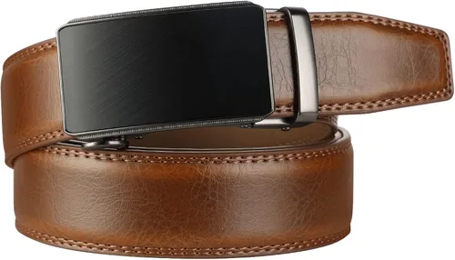 Miniatura 3 de Lavemi - Cinturón de cuero con hebilla automática, con elegante caja de regalo