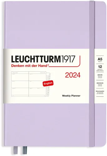 Miniatura 7 de LEUCHTTURM1917 - Agenda semanal 2024 con folleto adicional, bolsillo (A6) tapa dura, azul marino (1 de enero - 31 de diciembre de 2024)