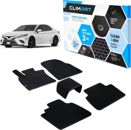 Miniatura 21 de CLIM ART Honeycomb FL051417021 - Alfombrillas de automóvil de ajuste personalizado para Honda CR-V 2017-2021, primera y 2ª fila, alfombrillas
