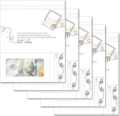 Miniatura 124 de Tarjeta de boda, con dos aperturas de tira para desgarrar, con ventana de plástico transparente que deja ver dinero, cheques o tarjetas de regalo